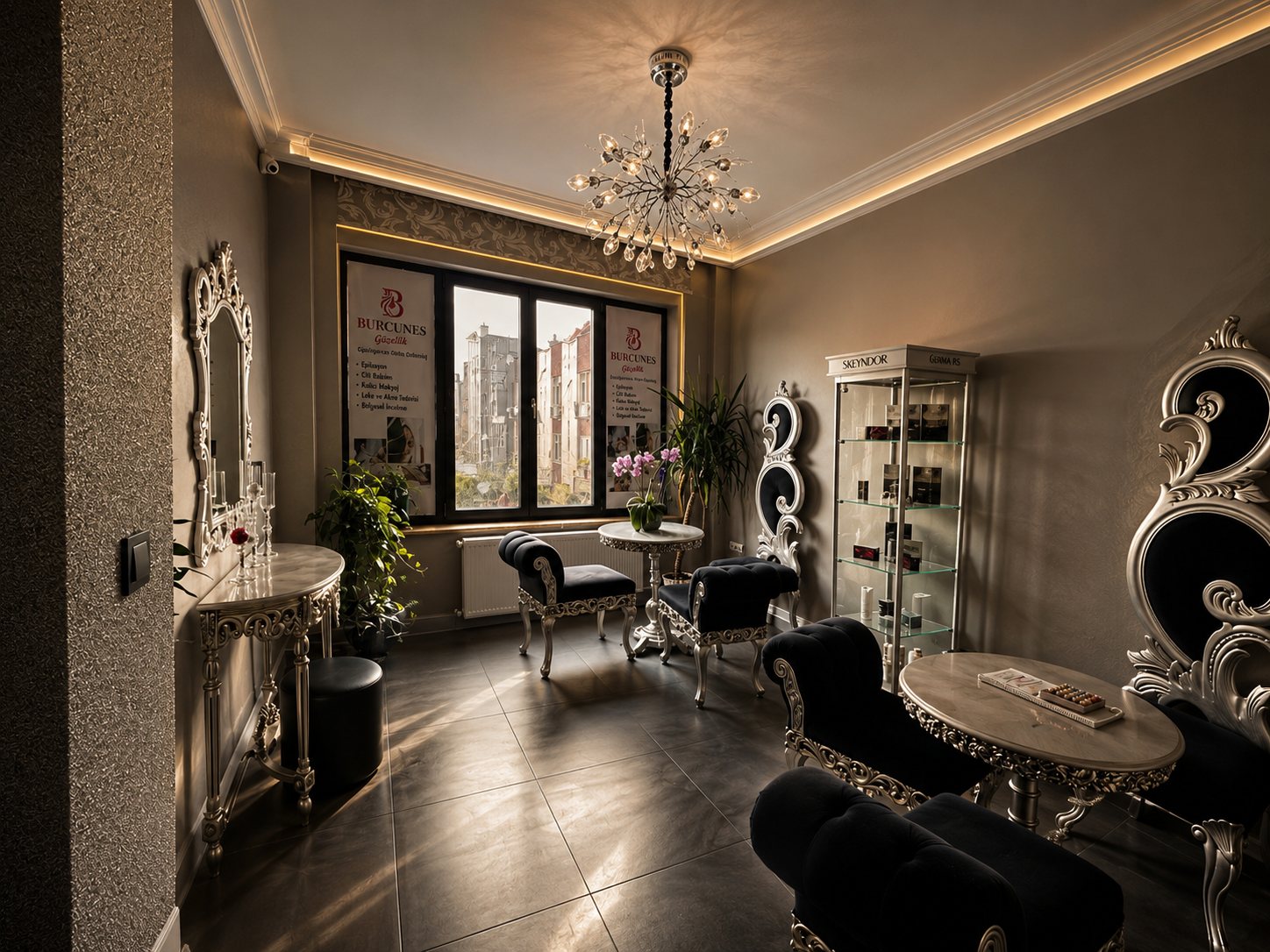 Burcunes Güzellik Salonu karşılama ve bekleme alanı